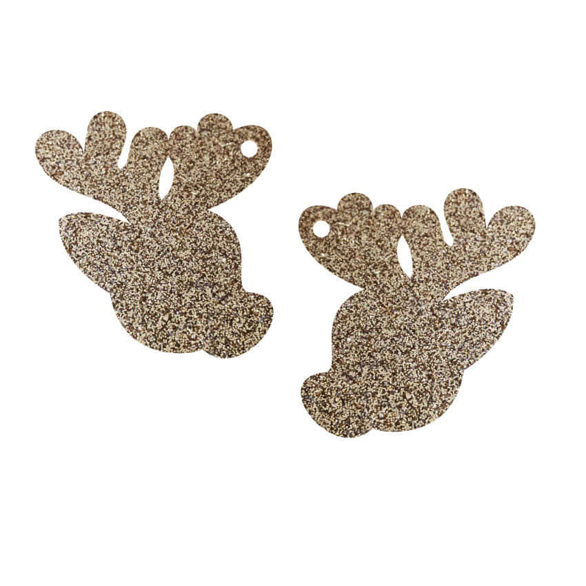 Crafty Cuts Laser © Rudolph Head Dangles - 4 pair set