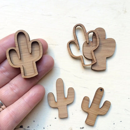 Crafty Cuts Laser Set of 2 Cactus Cameo Bezels