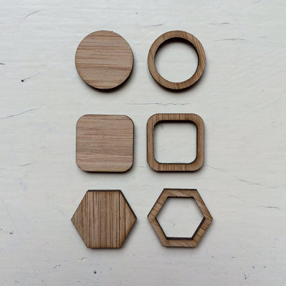 Crafty Cuts Laser Set of 6: 30mm Bezels Choose from 4 shapes