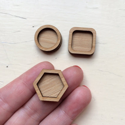 Crafty Cuts Laser Set of 6: 30mm Bezels Choose from 4 shapes