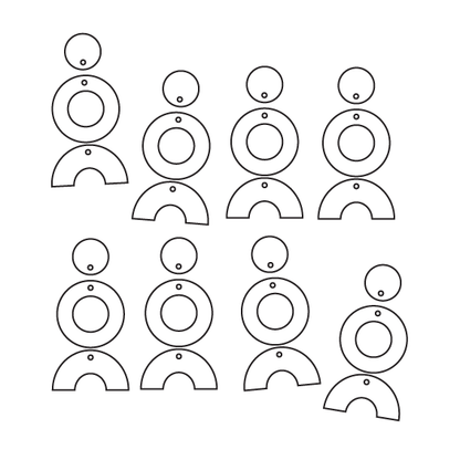 Crafty Cuts Laser  Shape Maker Duo # 1 - 4 Pair set