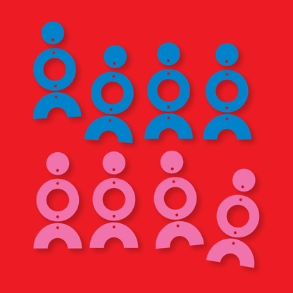 Crafty Cuts Laser  Shape Maker Duo # 1 - 4 Pair set