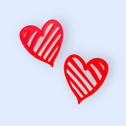 Crafty Cuts Laser Shutter Heart Charms - 2 Pair