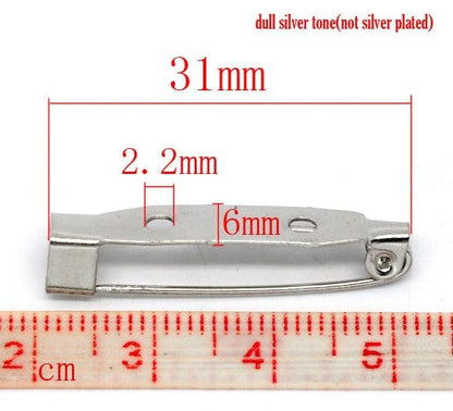 Crafty Cuts Laser Silver Tone Brooch Pins