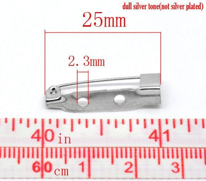 Crafty Cuts Laser Silver Tone Brooch Pins