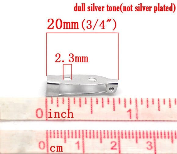 Crafty Cuts Laser Silver Tone Brooch Pins