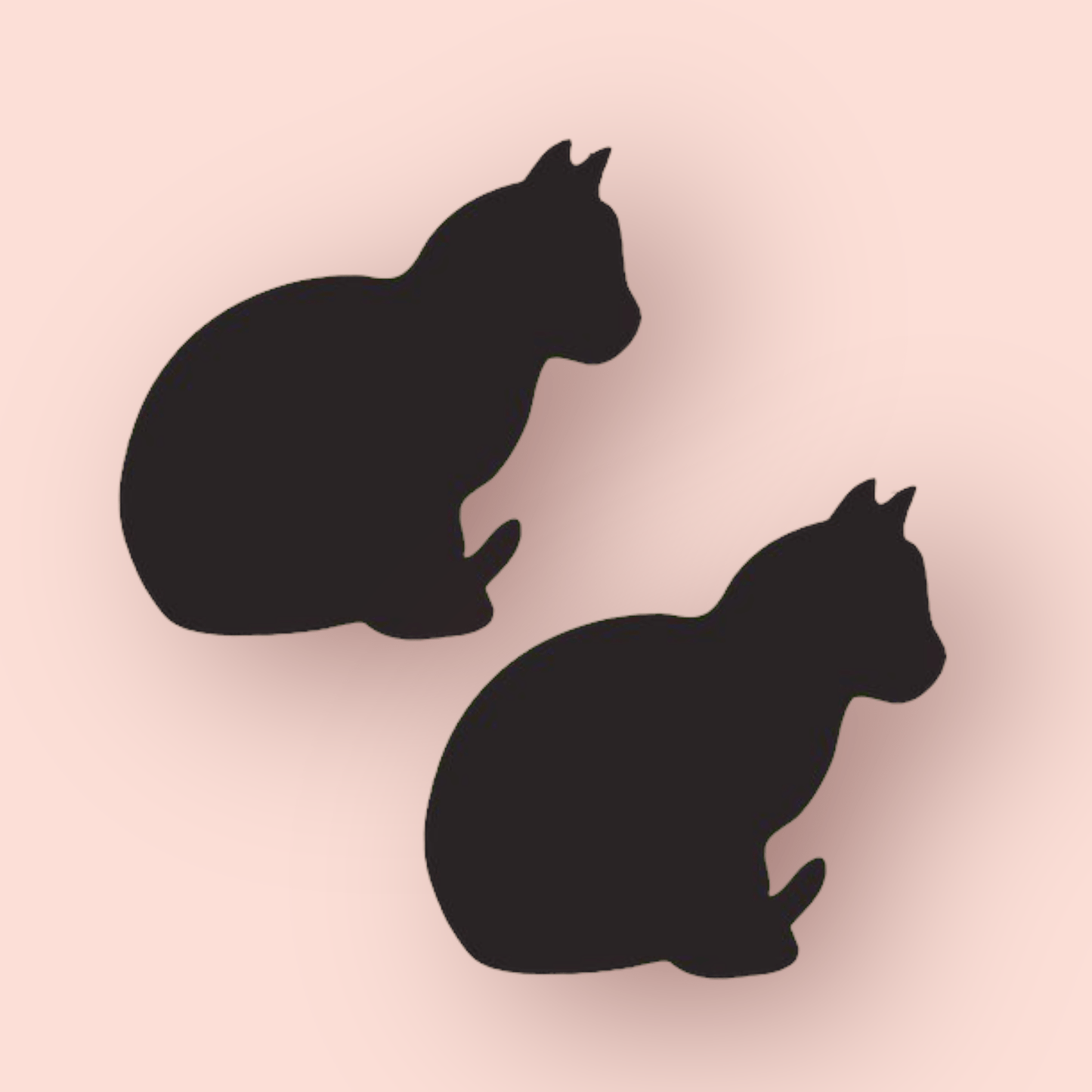 Crafty Cuts Laser Sitting Cat Two Pair