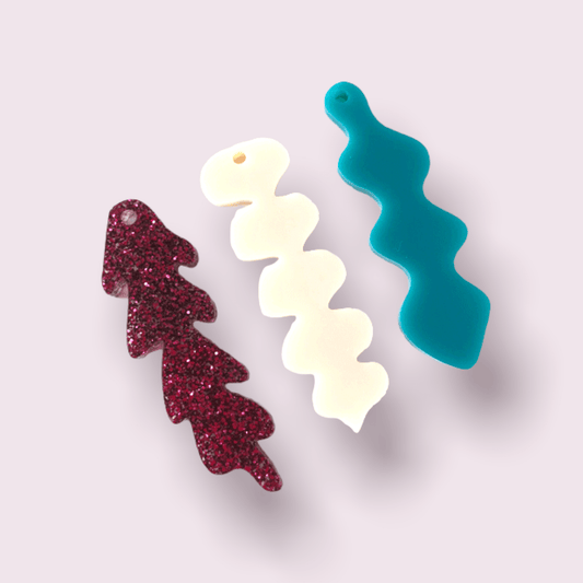 Crafty Cuts Laser Skinnies Charms Series 4 - 3 FUN designs - 2 pair set