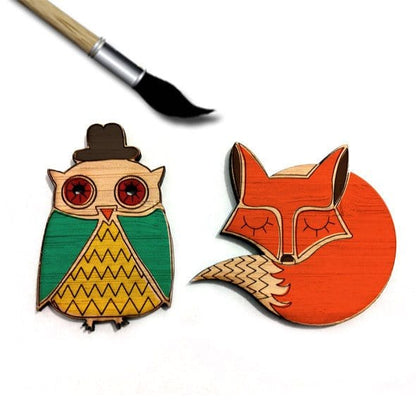 Crafty Cuts Laser Sleepy Fox Duo - TWO PAIRS