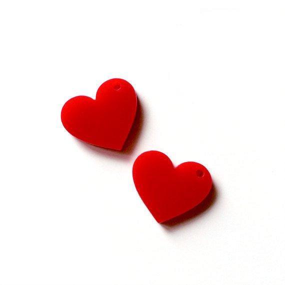 Crafty Cuts Laser Small Heart Charms - 3 sizes