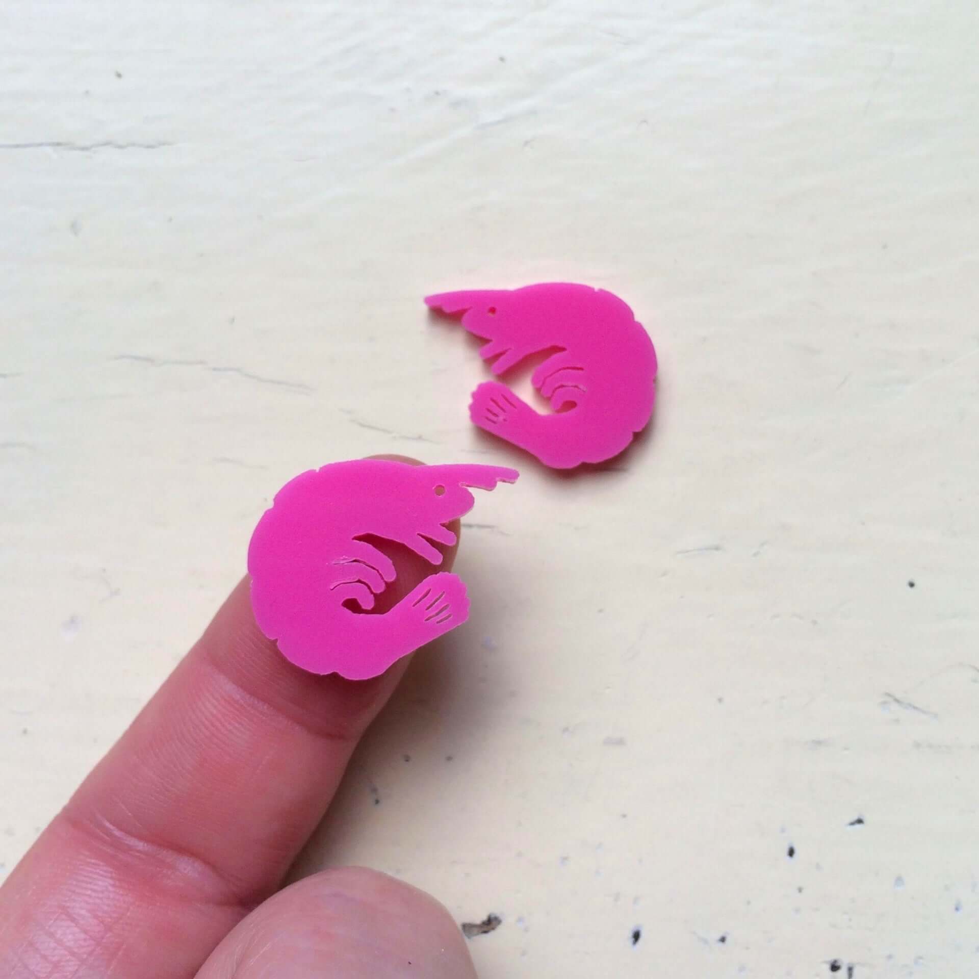 Crafty Cuts Laser Small Prawn - Mini Cabochons - 10 Pairs