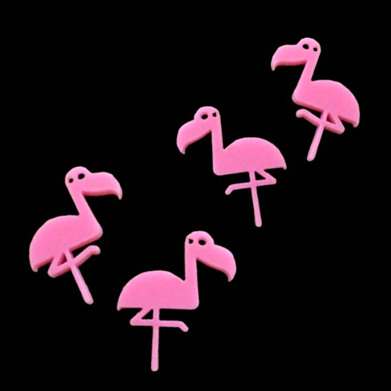 Crafty Cuts Laser Small_shapes 25mm Flamingo Charms  - 5 Pairs