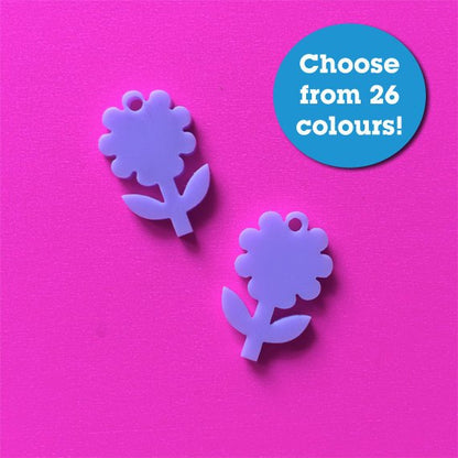 Crafty Cuts Laser Small_shapes Flower Charms - 5 Pairs