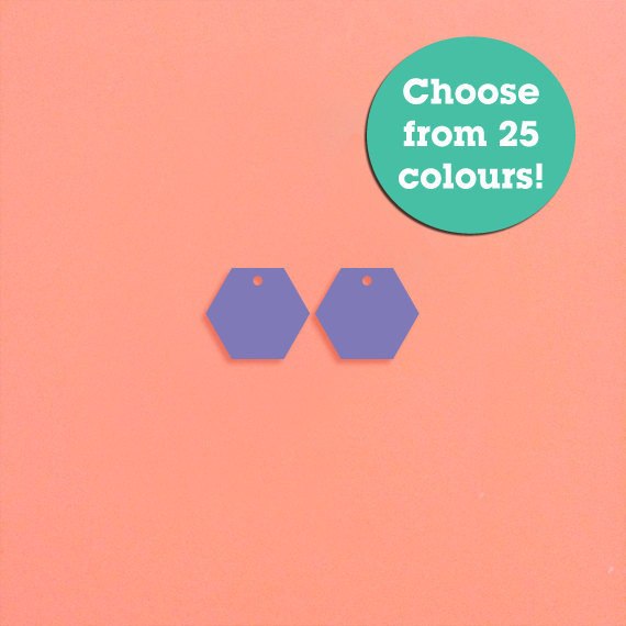 Crafty Cuts Laser Small_shapes Hexagon Charms - 10 Pairs