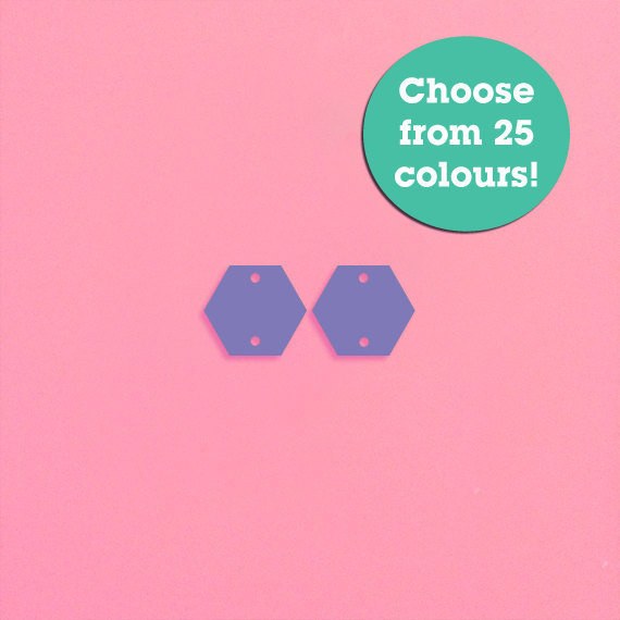 Crafty Cuts Laser Small_shapes Hexagon Charms - 10 Pairs