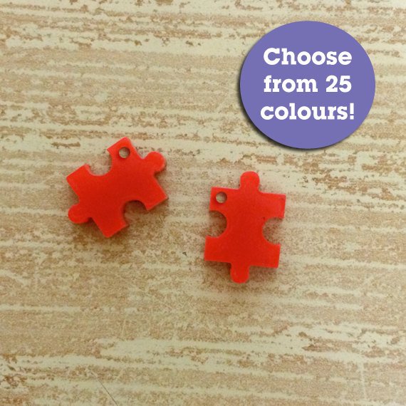 Crafty Cuts Laser Small_shapes Puzzle Charms - 5 Pairs
