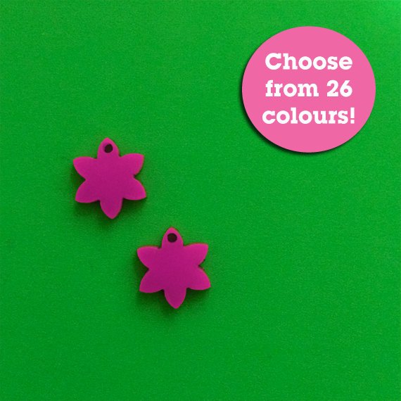 Crafty Cuts Laser Small_shapes Star Flower Charms - 3 Sizes