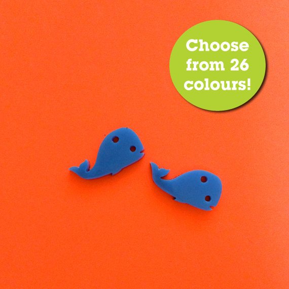 Crafty Cuts Laser Small_shapes Whale Charms - 5 Pairs