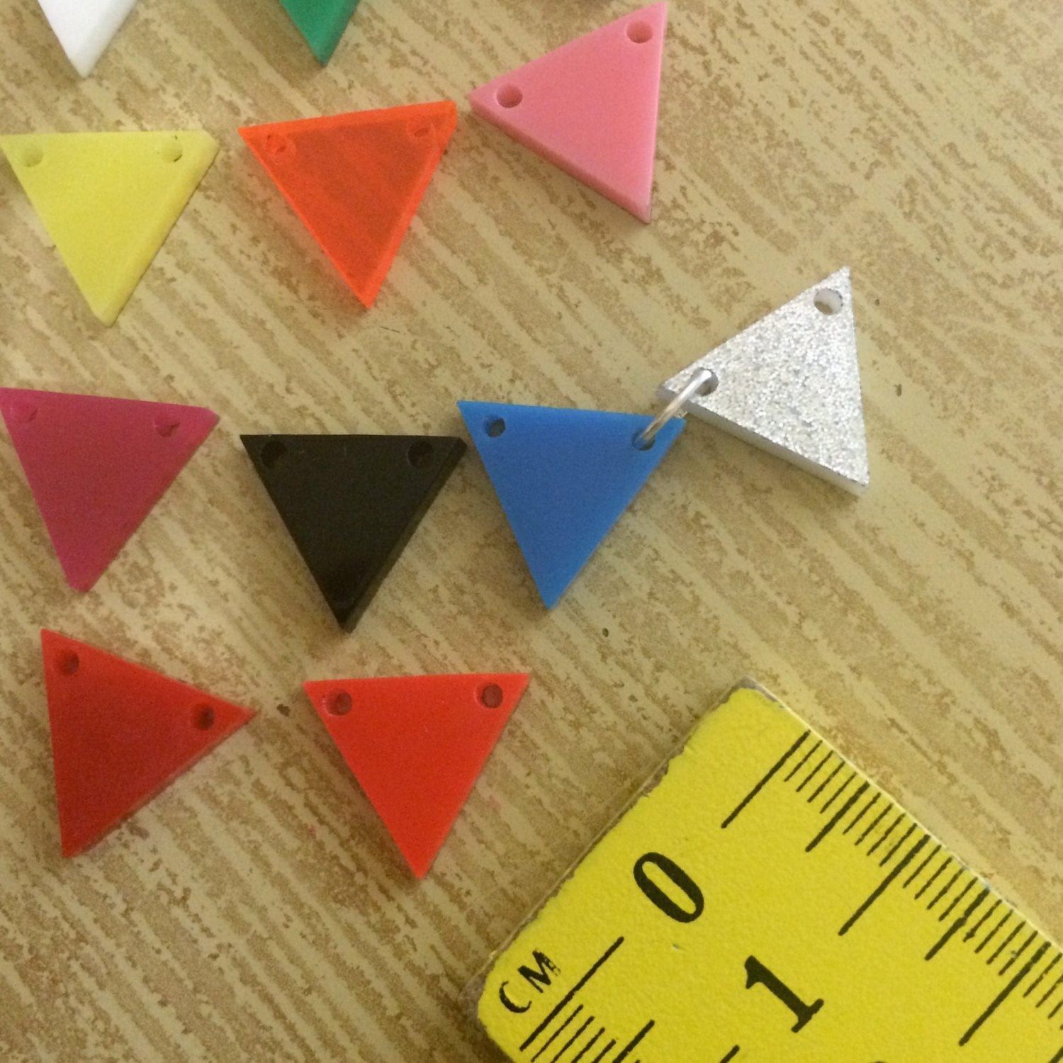 Crafty Cuts Laser Small Triangle Charms  - Asst Sizes