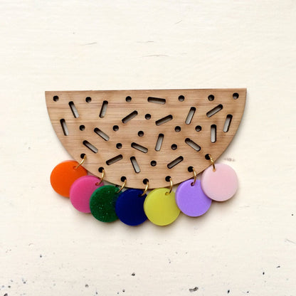 Crafty Cuts Laser Sprinkles Scallop Laser Cut Pendant - 2 Pair