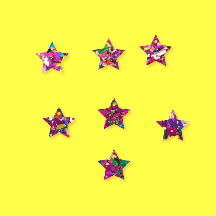 Crafty Cuts Laser Star Charms -  choose from 5 sizes