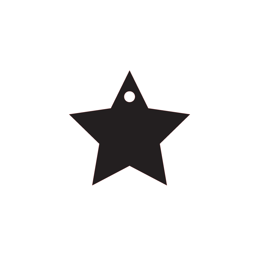 Crafty Cuts Laser Star Charms -  choose from 5 sizes