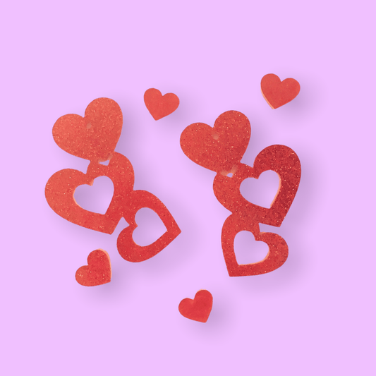 Crafty Cuts Laser © Stax of Love Dangle Charms - 2 Pair