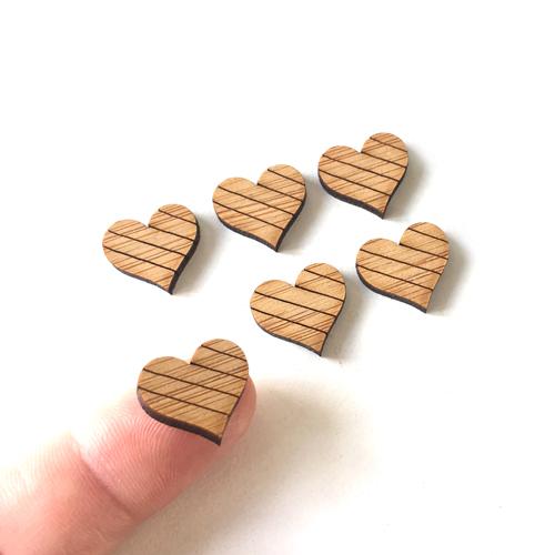 Crafty Cuts Laser Stripey Heart  - 10 Pairs