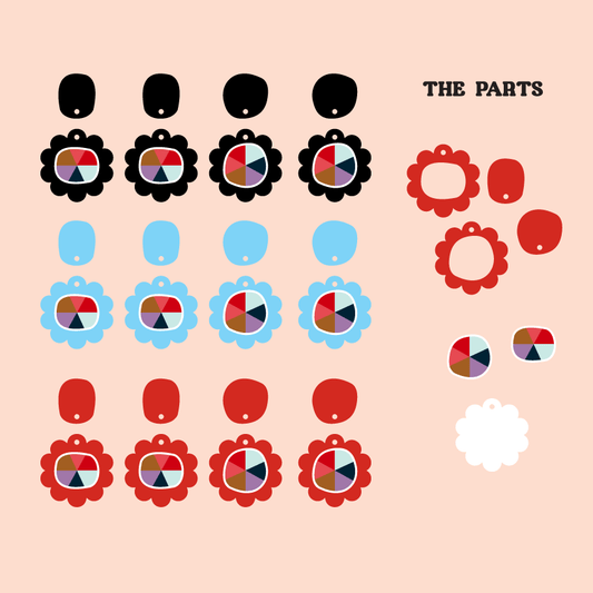 Crafty Cuts Laser STUDIO SALE - Berry Pie Blooms - 2 Available