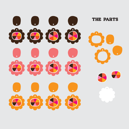 Crafty Cuts Laser STUDIO SALE - Spice  Pie Blooms - 6 available