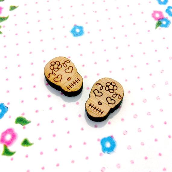 Crafty Cuts Laser Sugar Skull Cabochons - 10 Pairs