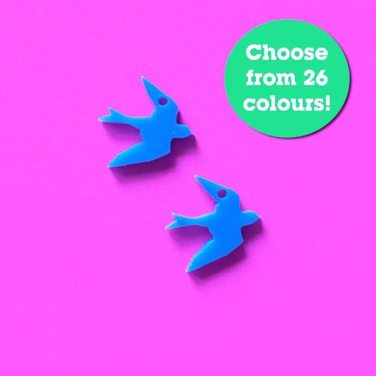 Crafty Cuts Laser Swallow Charms - 5 Pairs