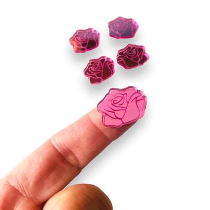 Crafty Cuts Laser Sweet Rose Cabohons - 10 Pair Set