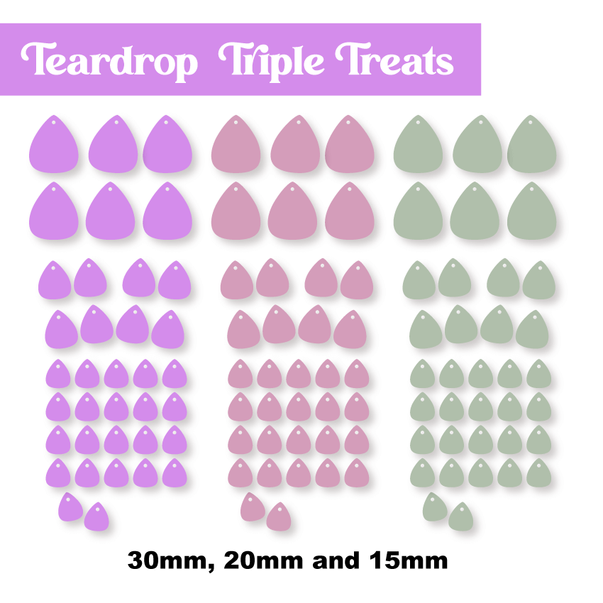 Crafty Cuts Laser Teardrops Assortment - Triple Treat Set!