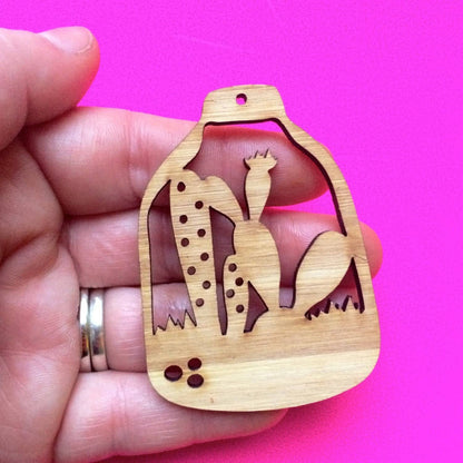 Crafty Cuts Laser © Terrarium Dangles 2 PAIR - 2 sizes