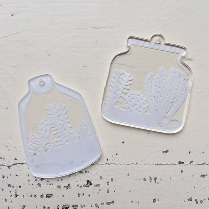 Crafty Cuts Laser © Terrarium Pendants - TWO PAIR