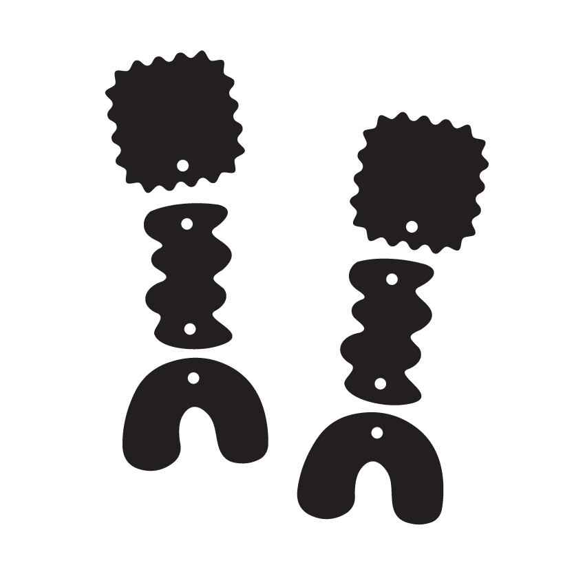 Crafty Cuts Laser Totem Trio - © Fasta Pasta - 3 Pair Set