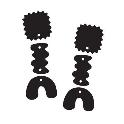 Crafty Cuts Laser Totem Trio - © Fasta Pasta - 3 Pair Set