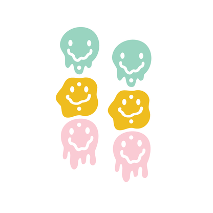 Crafty Cuts Laser Totem Trio - Melting Smileys - 3 Pair Set