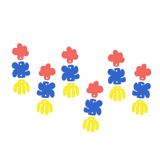 Crafty Cuts Laser Totem Trio - Mod Blooms - - 3 Pair Set