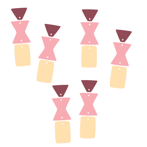 Crafty Cuts Laser Totem Trio - ROSIE - 3 Pair Set