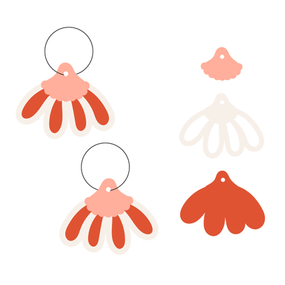 Crafty Cuts Laser © Trio - Stacker - Circus Bloom 3 pair set