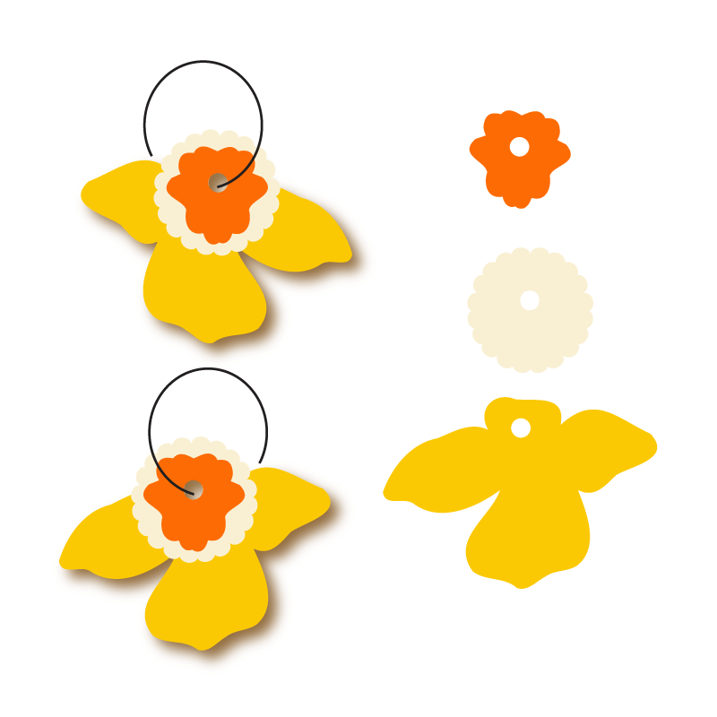 Crafty Cuts Laser Trio - Stacker - Daffodil - 3 Pair Set
