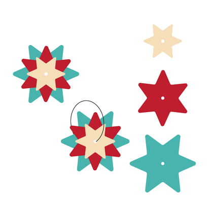 Crafty Cuts Laser Trio Stacker - North Star - 3 Pair Set