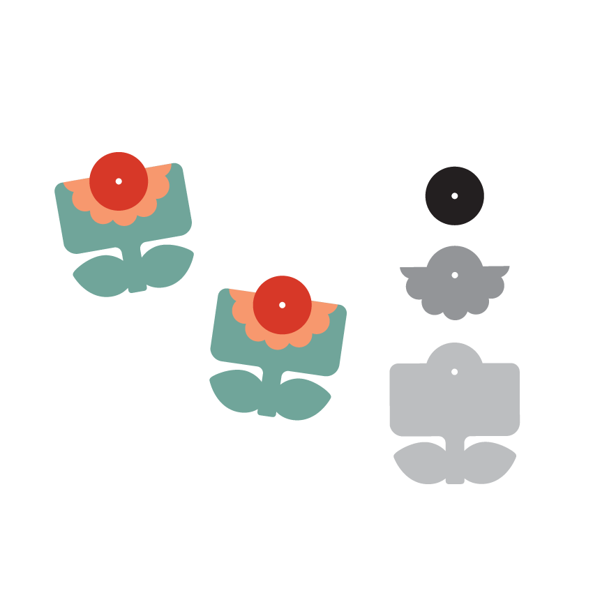 Crafty Cuts Laser © Trio - Stacker - Retro Bloom