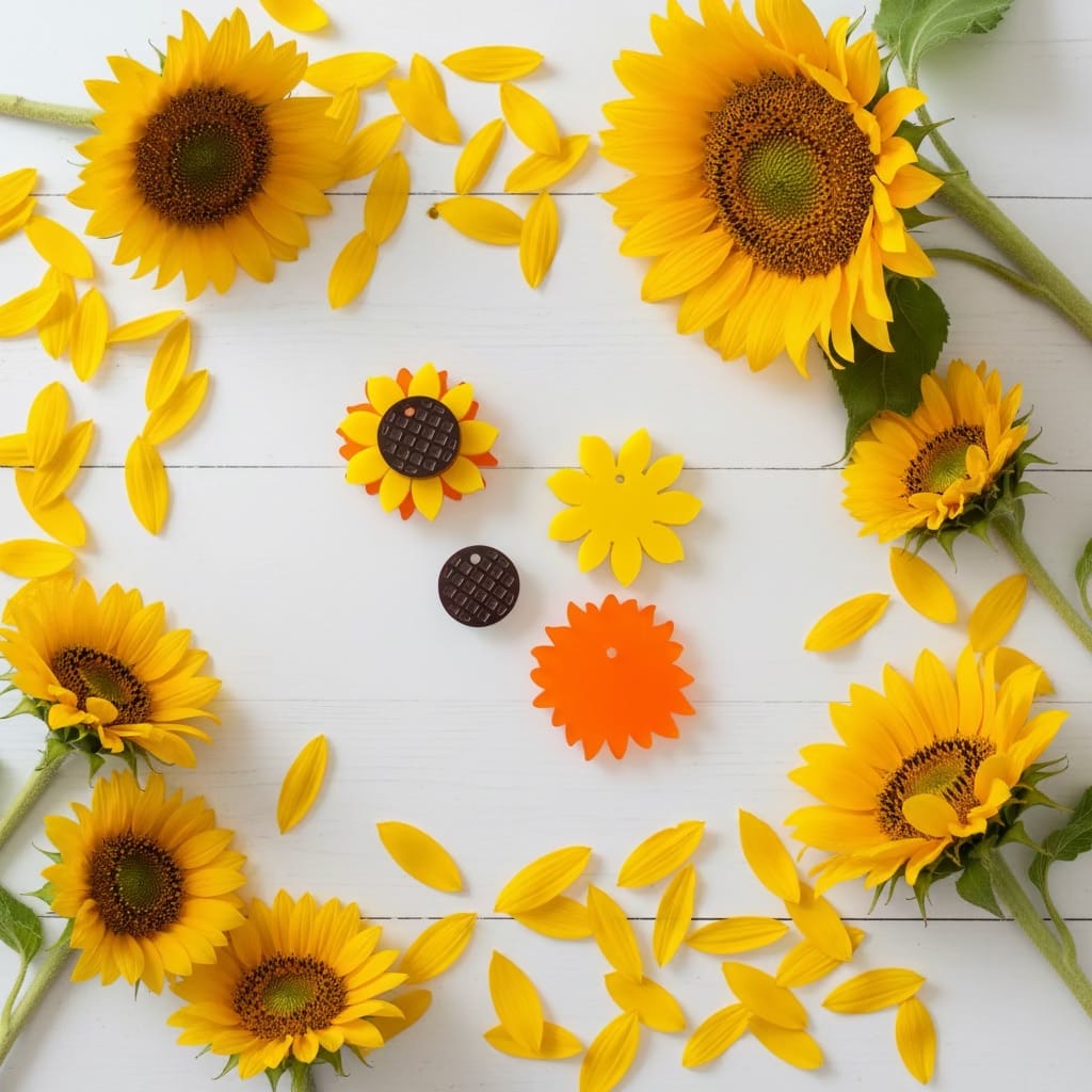 Crafty Cuts Laser  Trio - Stacker - Sunflowers