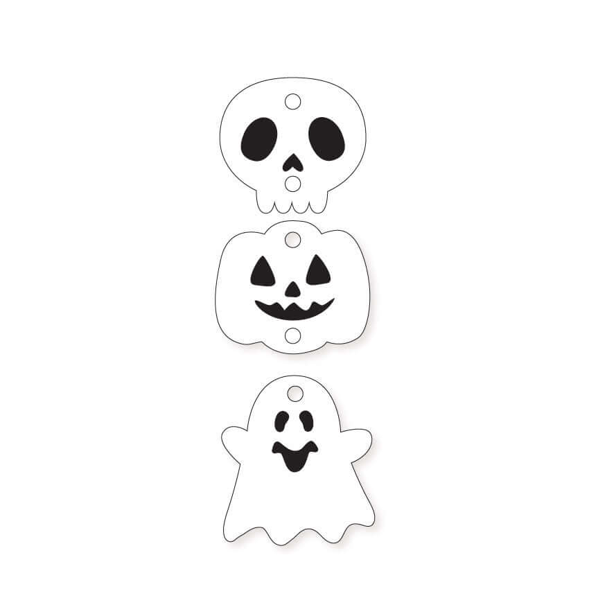 Crafty Cuts Laser Triple Spook Totems - 3 Pair Set