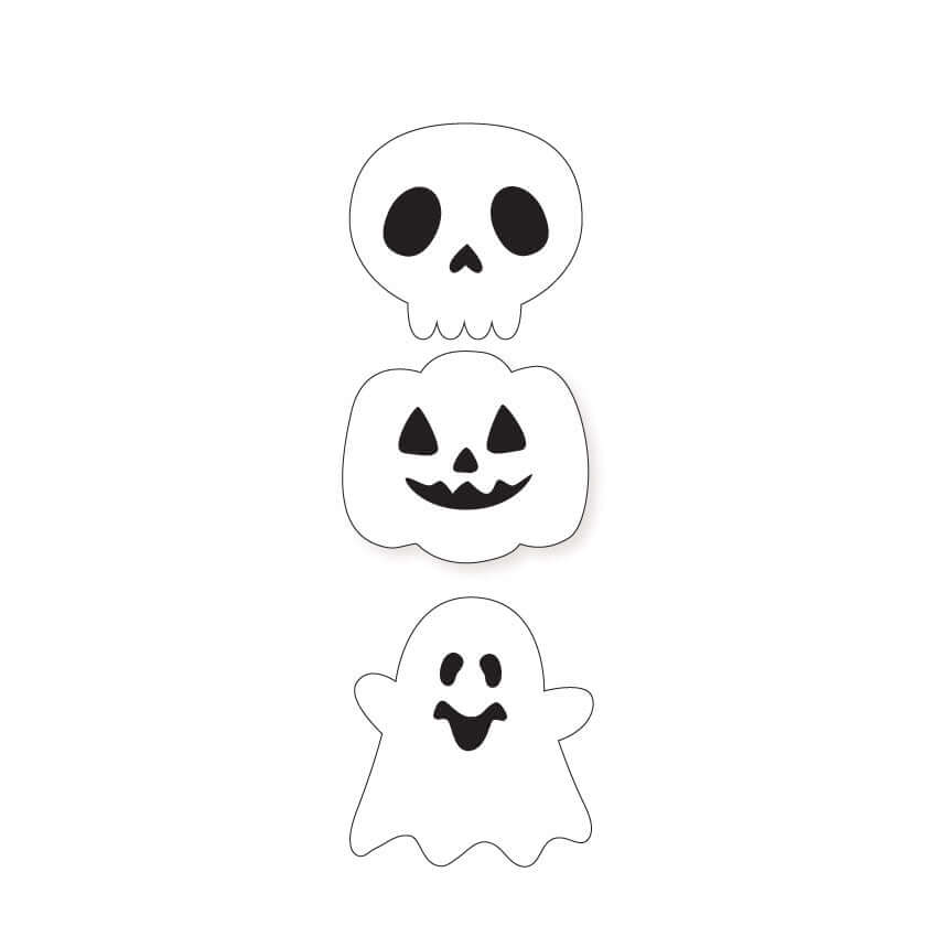 Crafty Cuts Laser Triple Spook Totems - 3 Pair Set