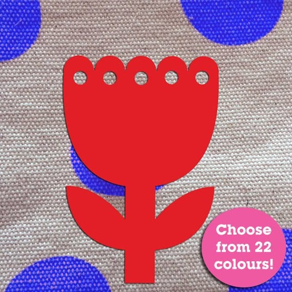 Crafty Cuts Laser © Tulip Flower Cabochon - 2  Pair