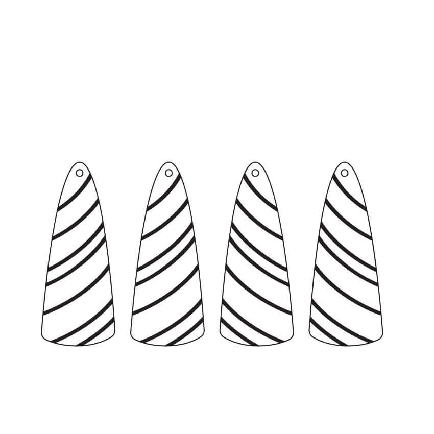 Crafty Cuts Laser © Twinkle Tree Fancy - 4 Pair Set